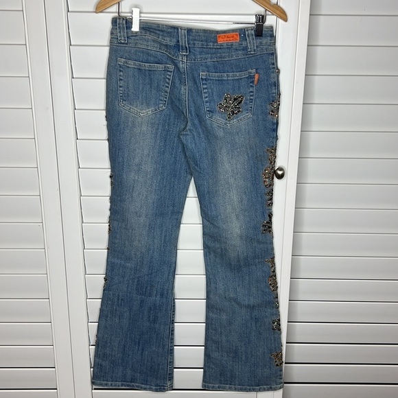 J Secret woman’s sequin boot cut blue jean Size 29. Size 9-10 - Picture 2 of 12